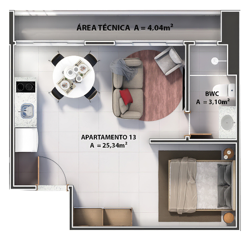 TIPO B 37,15M²