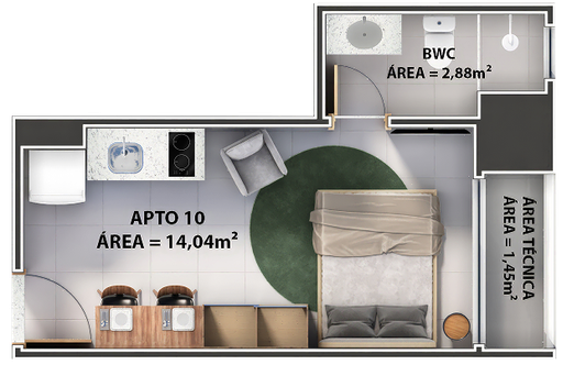 TIPO D 21,17M²