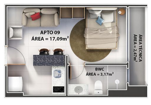 TIPO E 26,19M²