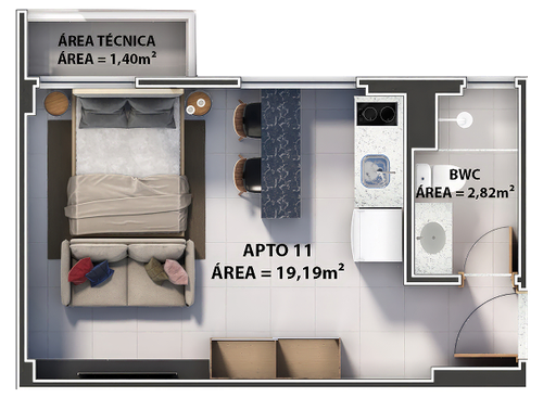 TIPO F 27,23M²