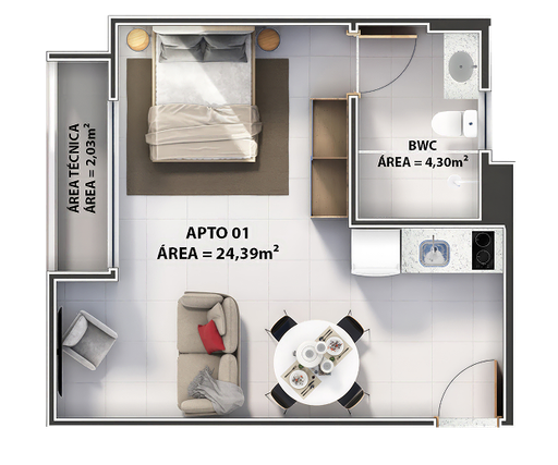 TIPO H 35,44M²